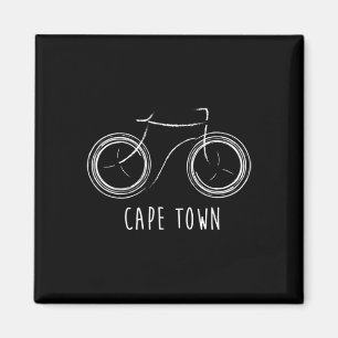 Imán Ciudad del Cabo Sudáfrica Lindo Bicicleta Retro Vi