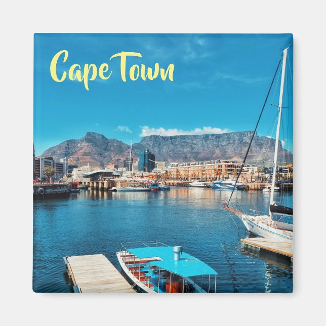 Imán Ciudad del Cabo Table Mountain Harbour View Magnet (Frente)