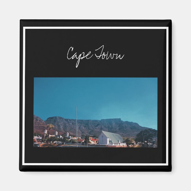 Imán Ciudad del Cabo ZA South Africa Table Mountain Mag (Frente)