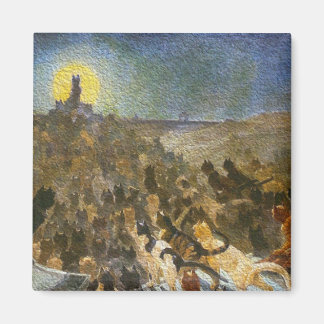 Imán Ciudad del gato por el artista Théophile Steinlen