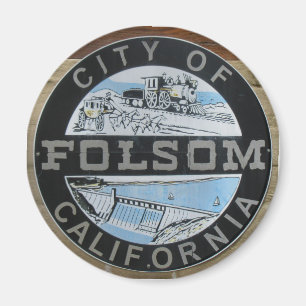Imán Ciudad del logotipo de la ciudad de Folsom