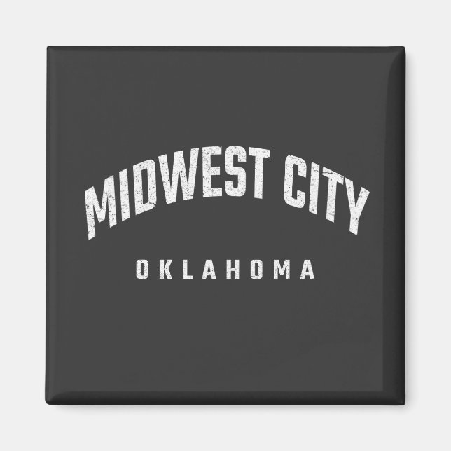 Imán Ciudad del Medio Oeste de Oklahoma OK (Frente)