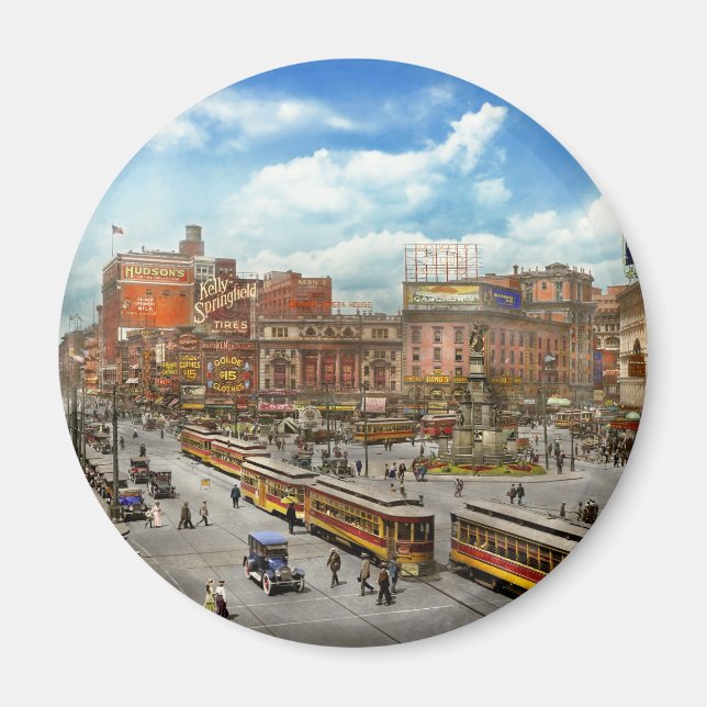 Imán Ciudad - Detroit MI - Motor City 1917 (Frente)