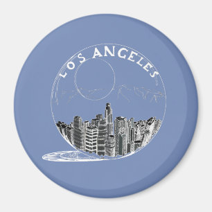 Imán Ciudad en un tazón de vidrio. Los Ángeles