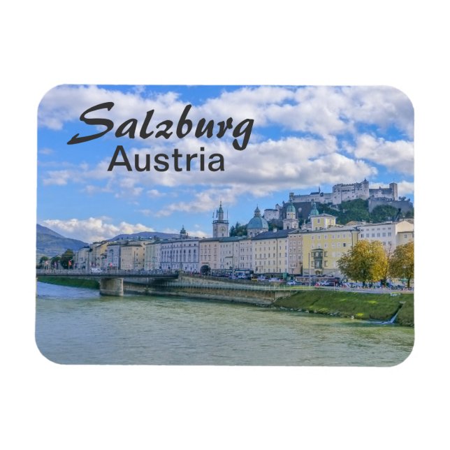 Imán Ciudad famosa de Salzburgo, recuerdo de Austria (Horizontal)