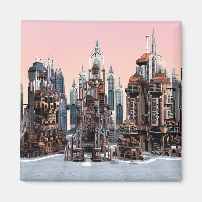 Imán Ciudad futurista (Frente)
