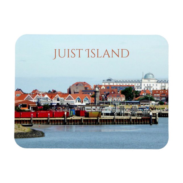 Imán Ciudad justa y puerto, isla justa, Frisia oriental (Horizontal)