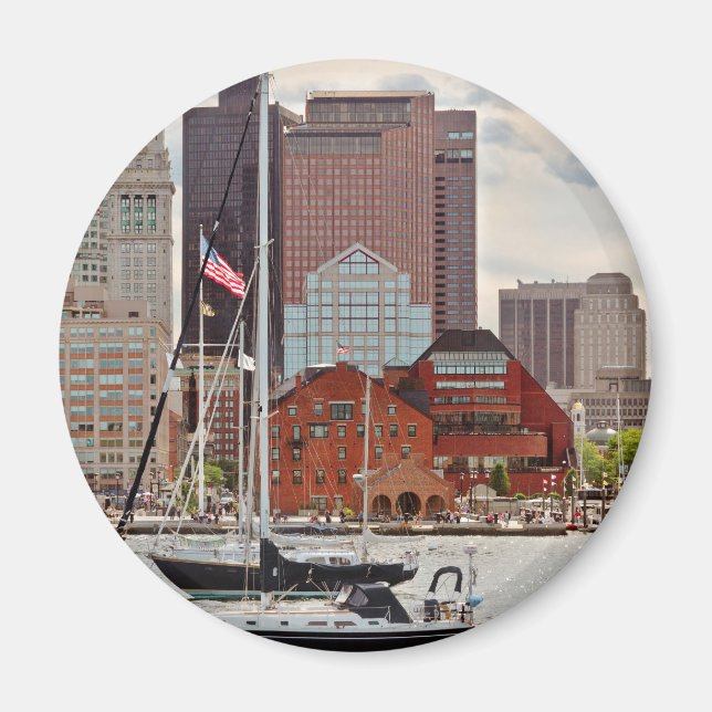 Imán Ciudad - Mamáes de Boston - Skyline de la caminata (Frente)