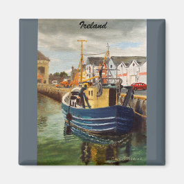 Imán Ciudad pintoresca de Galway Irlanda Barco de pesca