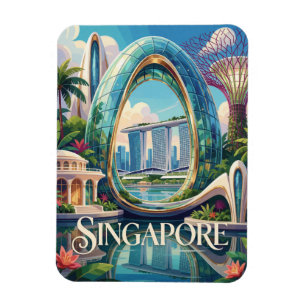 Imán Ciudad tropical futurista de Marina Bay en Singapu