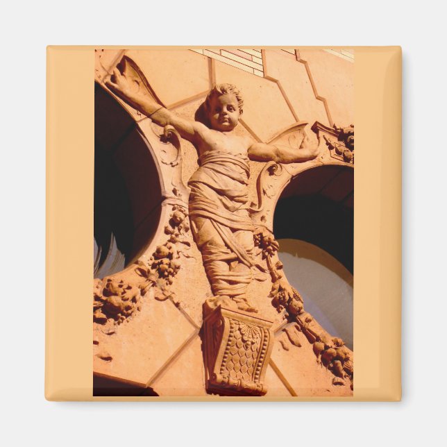 Imán Ciudadanos de Piedra - bebé de granito con ropa de (Frente)