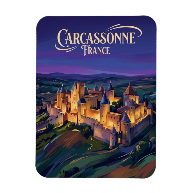 Imán Ciudadela de Carcassonne Francia (Vertical)