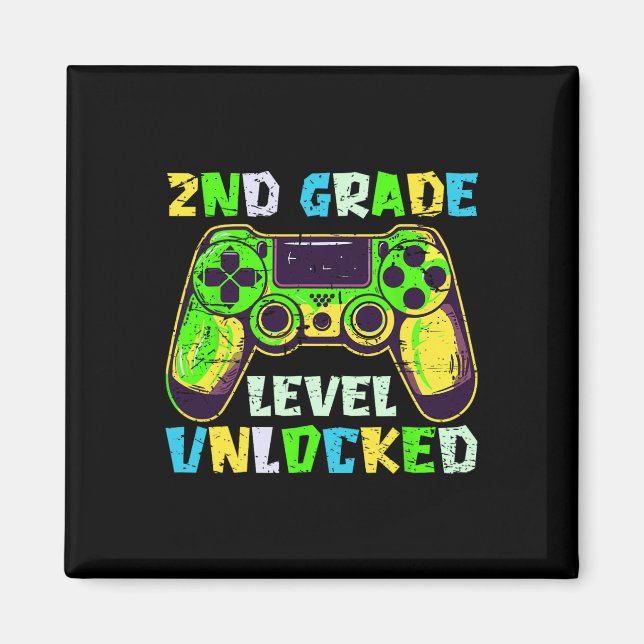 Imán Ck To School 2nd Grade Boys Gamer First Day Second (Frente)