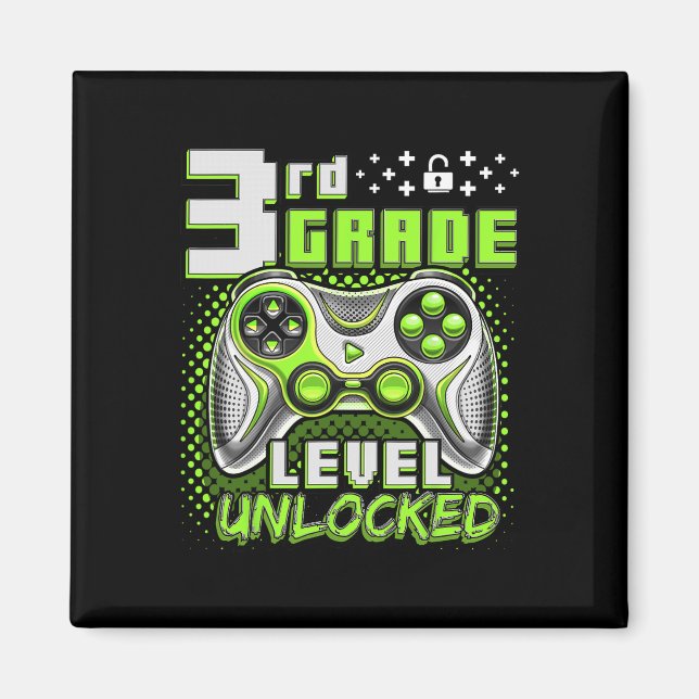 Imán Ck To School 3rd Grade Boys Gamer First Day School (Frente)