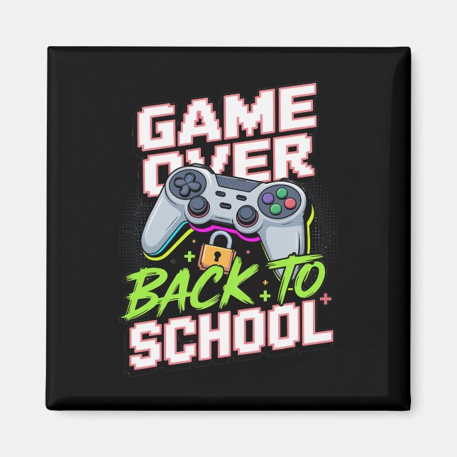 Imán Ck To School Gamer Controller Cool Funny Video Pun (Frente)