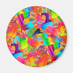 Imán CKC Popsicle Swirls Naranja-ROUND MAGNET
