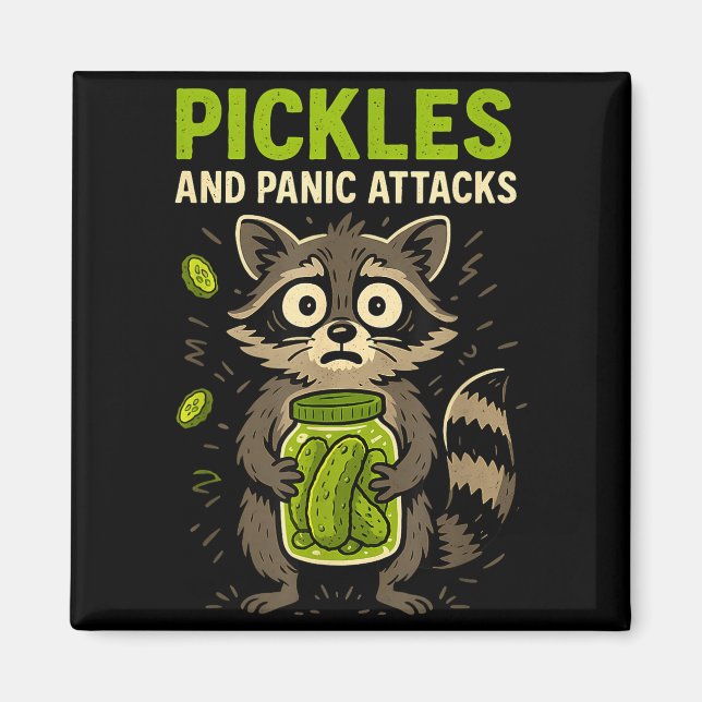 Imán Ckles And Panic Attacks Raccoon Trash Panda Funny  (Frente)