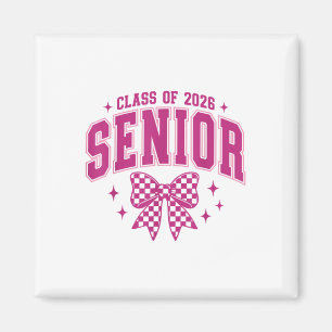 Imán Cl De 2026 Senior 2026 Pink Coquette Bow Graduatio