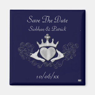 Imán Claddagh (plata) (ahorre la fecha)