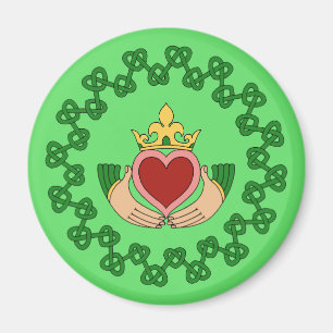 Imán Claddagh y Green Knotwork