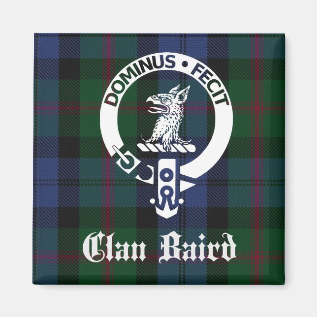 Imán Clan Baird Tartan Escudo (Frente)
