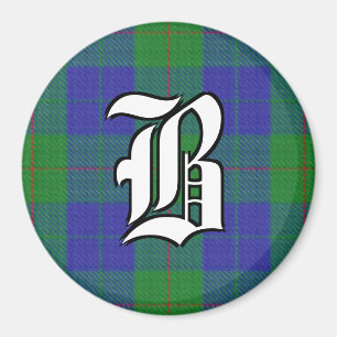 Imán Clan Barclay Hunting Tartán Plaid Accents