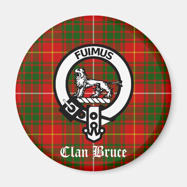 Imán Clan Bruce Crest Tartan (Frente)