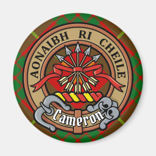 Imán Clan Cameron Escudo sobre Tartán