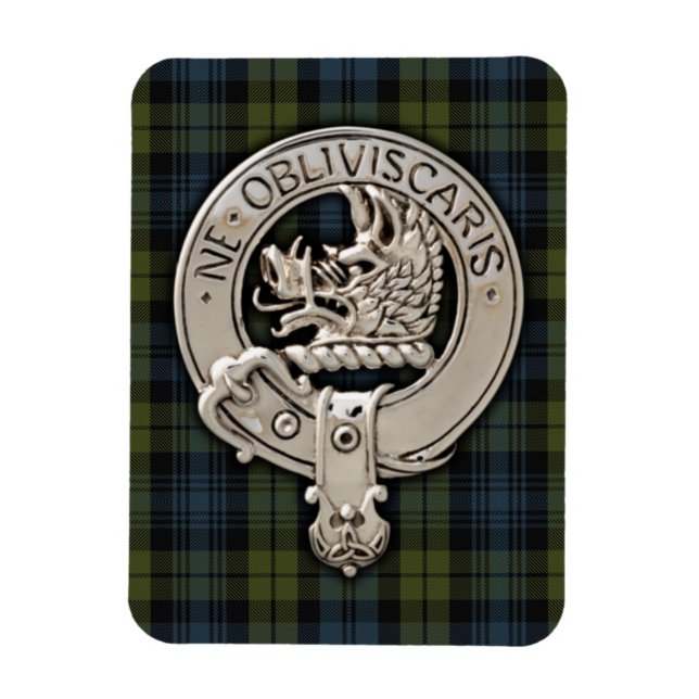 Imán Clan Campbell Escudo y Tartán (Vertical)