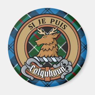 Imán Clan Colquhoun Escudo sobre Tartán