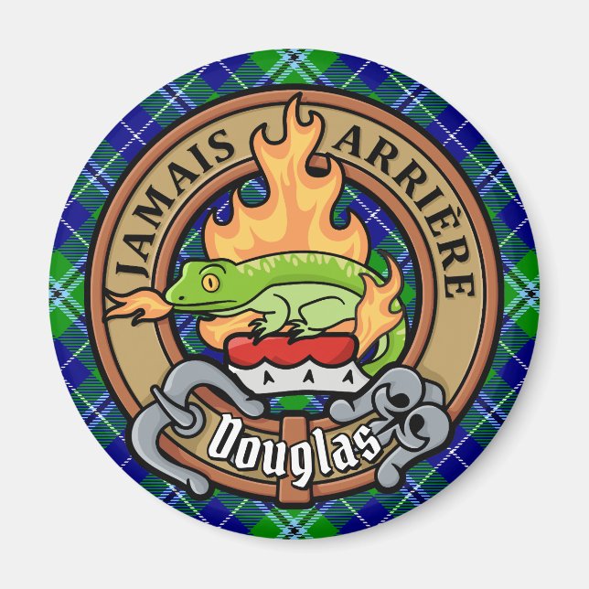 Imán Clan Douglas Escudo por Tartán (Frente)