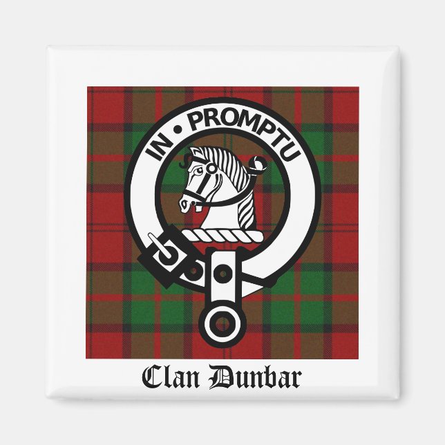 Imán Clan Dunbar Tartan & Escudo Badge (Frente)