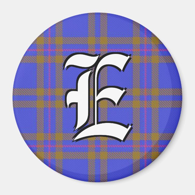 Imán Clan Elliot Elliott Tartan Plaid Accents (Frente)