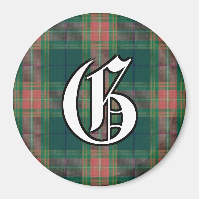 Imán Clan Gallagher Family Irlandés Tartan Plaid Accent (Frente)