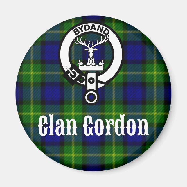 Imán Clan Gordon Tartan Escudo (Frente)