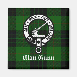 Imán Clan Gunn Escudo Badge y Tartán