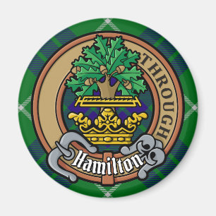 Imán Clan Hamilton Escudo sobre la caza de tartán