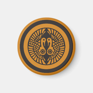 Imán Clan Japonés Ikko Ikki Negro Naranja Marrón