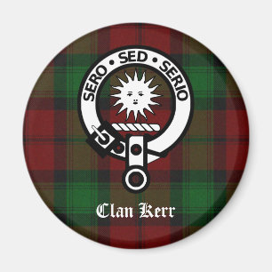Imán Clan Kerr Escudo Badge Tartan