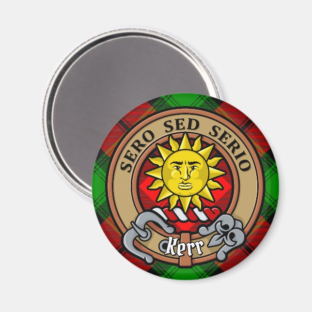 Imán Clan Kerr Escudo por Tartán (Anverso/Reverso)