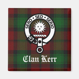 Imán Clan Kerr Tartan y la placa Escudo
