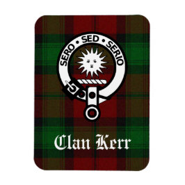 Imán Clan Kerr Tartan y la placa Escudo