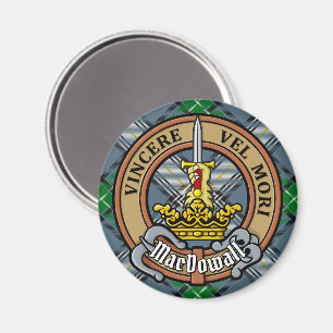 Imán Clan MacDowall Escudo sobre Tartán
