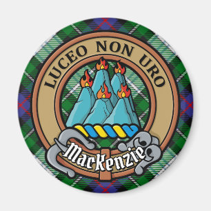 Imán Clan MacKenzie Escudo sobre el vestido Tartán