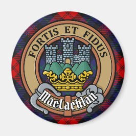 Imán Clan MacLachlan Escudo sobre Tartán