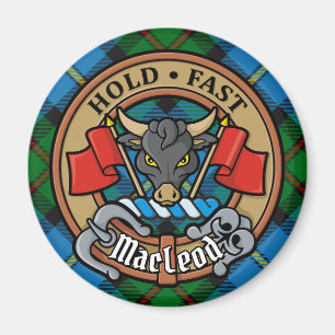 Imán Clan MacLeod Escudo sobre la caza de tartán