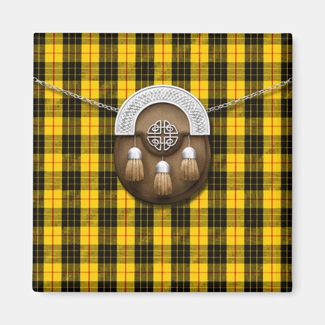 Imán Clan MacLeod Tartan Y Sporran (Frente)