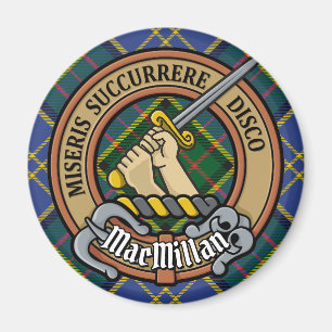 Imán Clan MacMillan Escudo sobre la caza de tartán