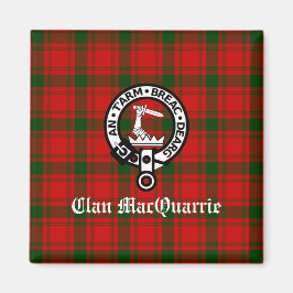 Imán Clan MacQuarrie Tartan y Escudo