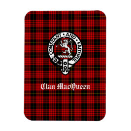 Imán Clan MacQueen Escudo Badge & Tartán